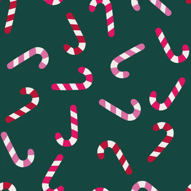 Kissen Zuckerstangen grün rot