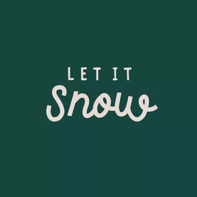 Kissen Let It Snow grün