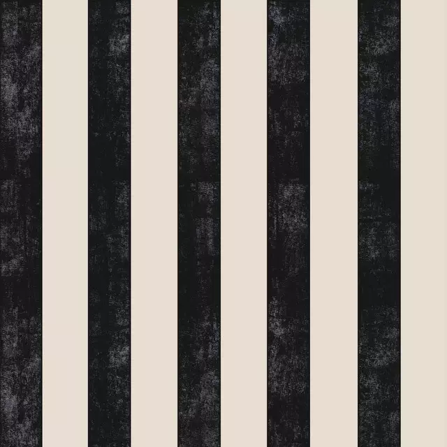 Dekovorhang Bold Stripes black creme
