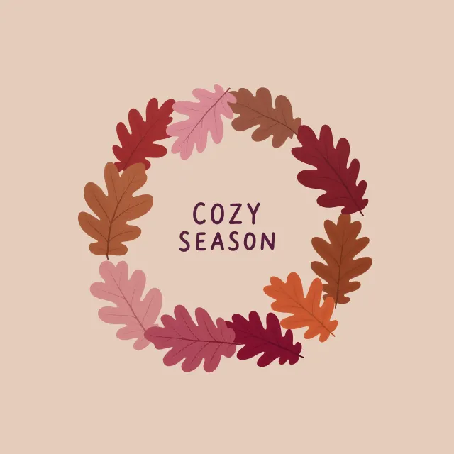 Kissen Herbstkranz beige