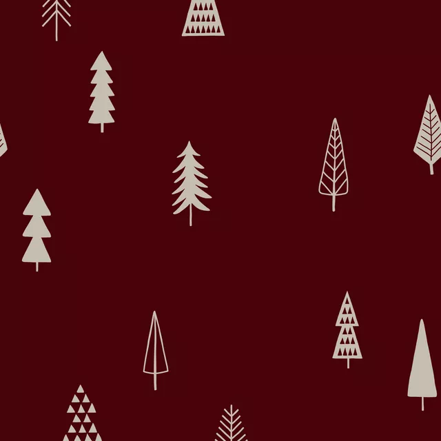 Tannenbäume Weihnachten rot