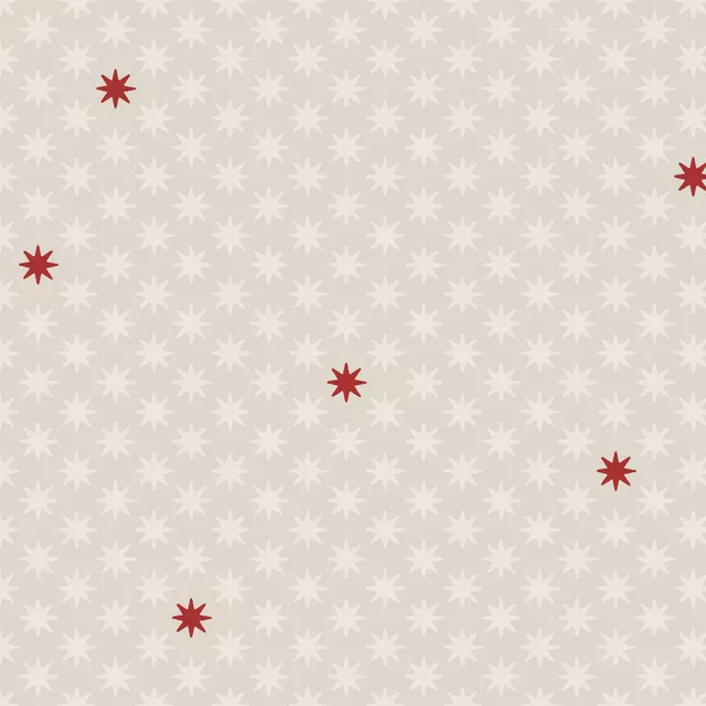 Sterne Beige rot