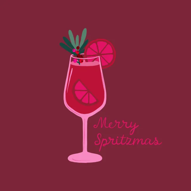 Kissen Merry Spritzmas rot