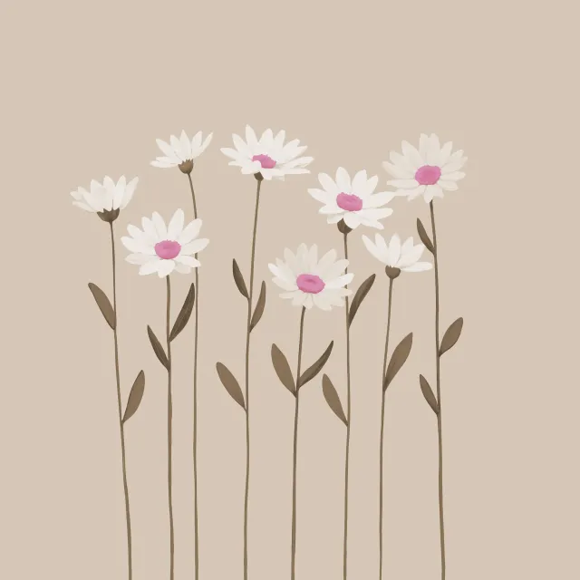 Kissen Daisys beige pink