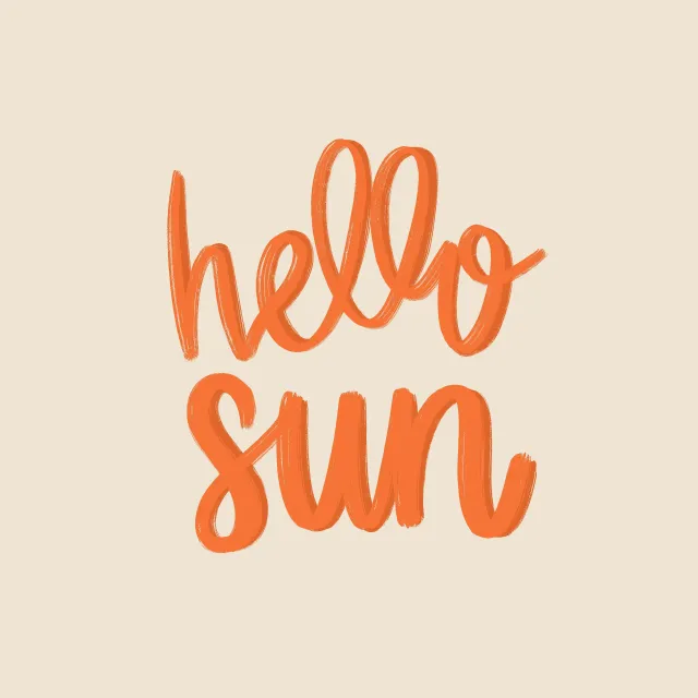 Kissen hello sun orange