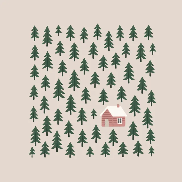 Servietten Wald Haus