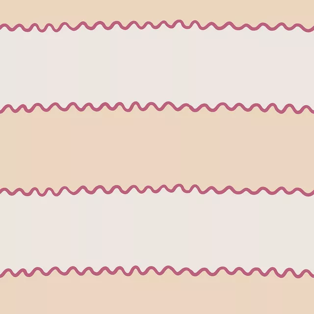 Wellen Streifen peach rosa