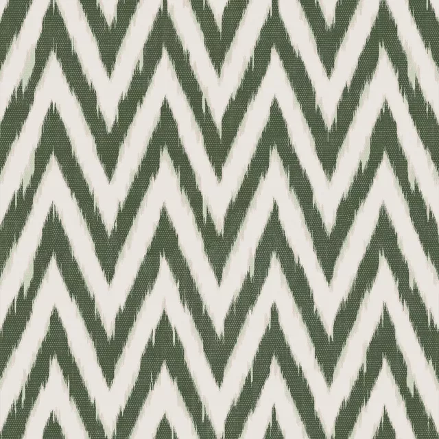 Sitzkissen Zigzag Ikat Dark Green