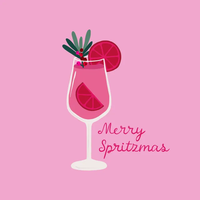 Kissen Merry Spritzmas pink