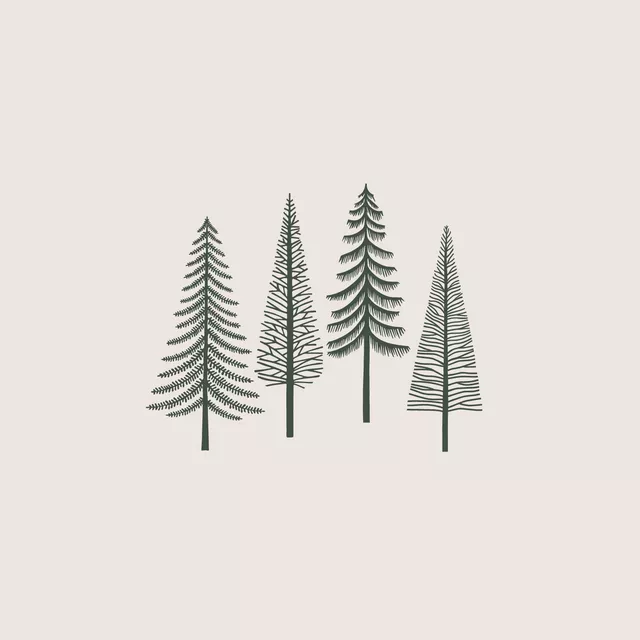 Servietten Tannenbäume Winterwald