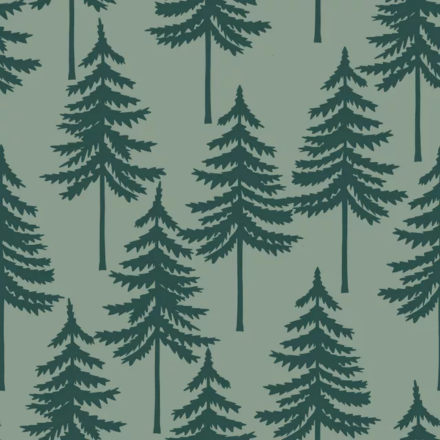 Tischdecke Winterwald Weihnachten grün