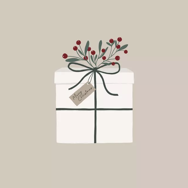 Tischset Geschenk Weihnachten beige