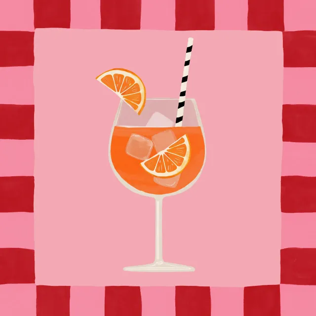 Tischset Drink Rahmen rot pink