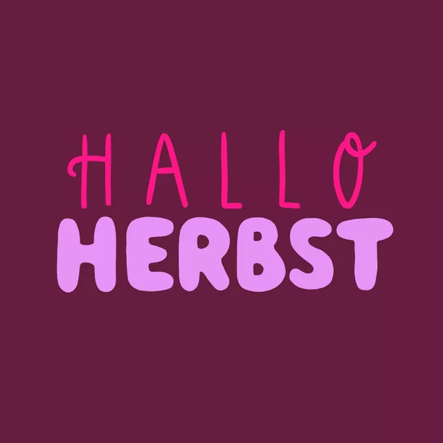 Tischset Hallo Herbst pink