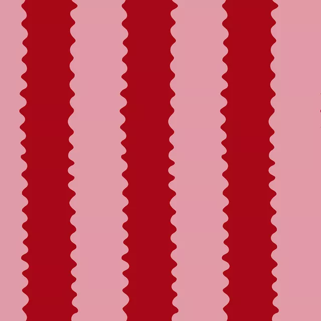 Tischdecke Streifen Wellen rosa rot
