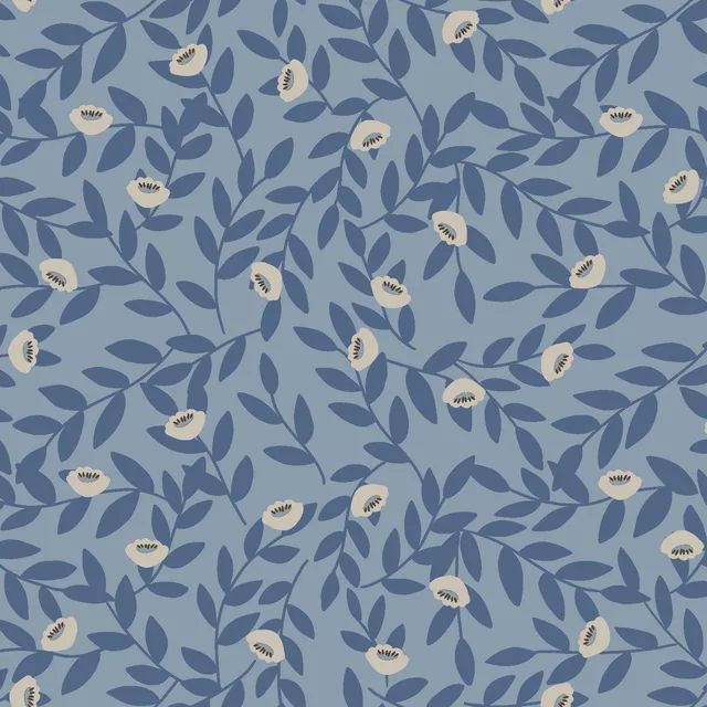 Ranken Blüten Blau