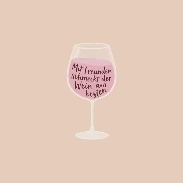 Kissen Weinglas Rosé
