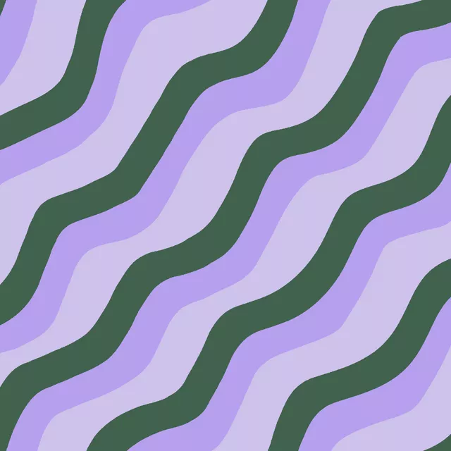 Sitzkissen Wellen Diagonal Lila Grün