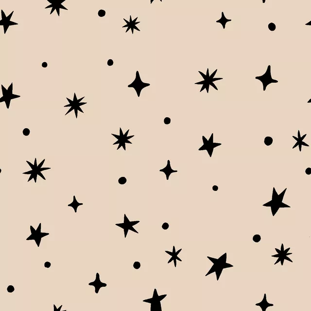 Bodenkissen Kleine Sterne beige