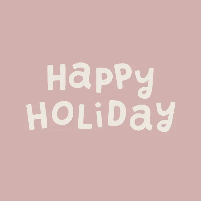 Kissen Happy Holiday rosa