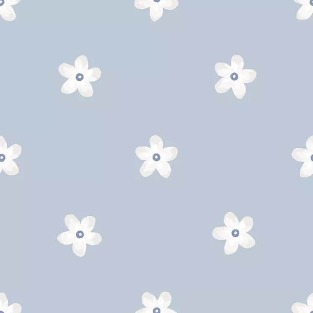 Kissen Kleine Blüten blau