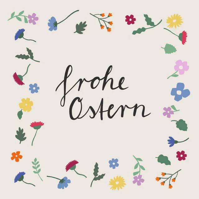 Kissen Frohe Ostern Blumen