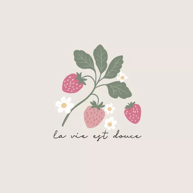 Kissen Erdbeeren La Vie Est Douce