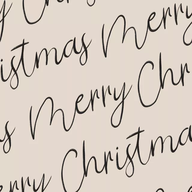 Dekovorhang Merry Christmas beige