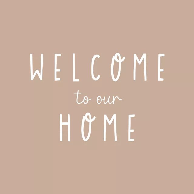 Kissen Welcome Home beige