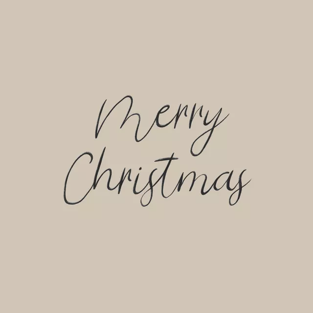 Kissen Merry Christmas beige