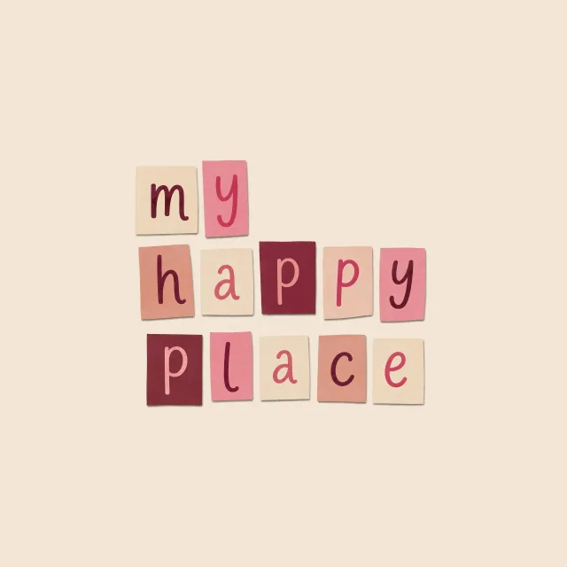 Kissen My Happy Place off-white