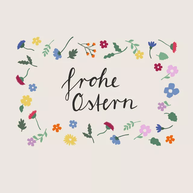Kissen Frohe Ostern Blumen