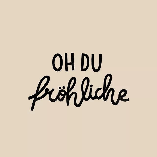 Tischläufer Oh du Fröhliche Beige