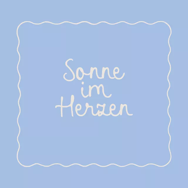 Tischset Sonne im Herzen blau