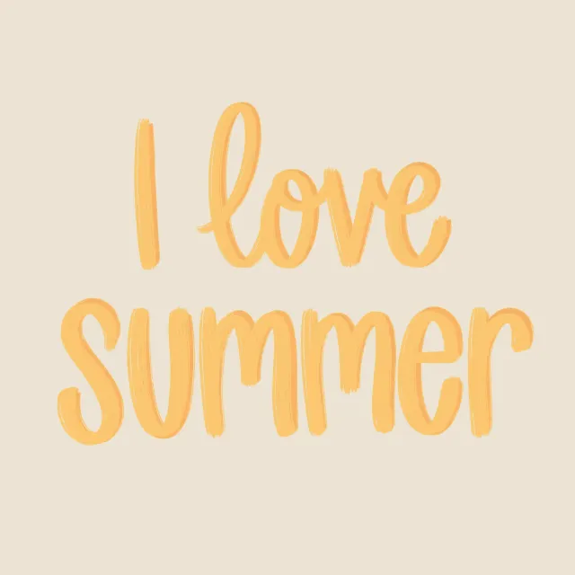 Kissen I LOVE SUMMER gelb