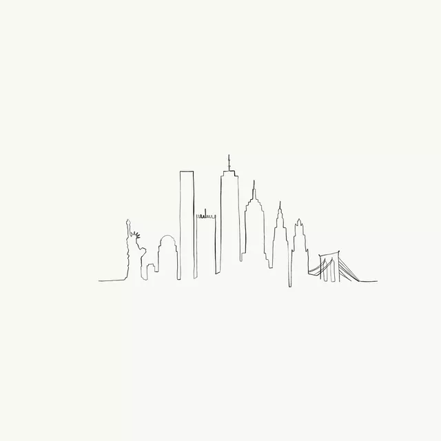 Servietten New York Skyline Butiksofie