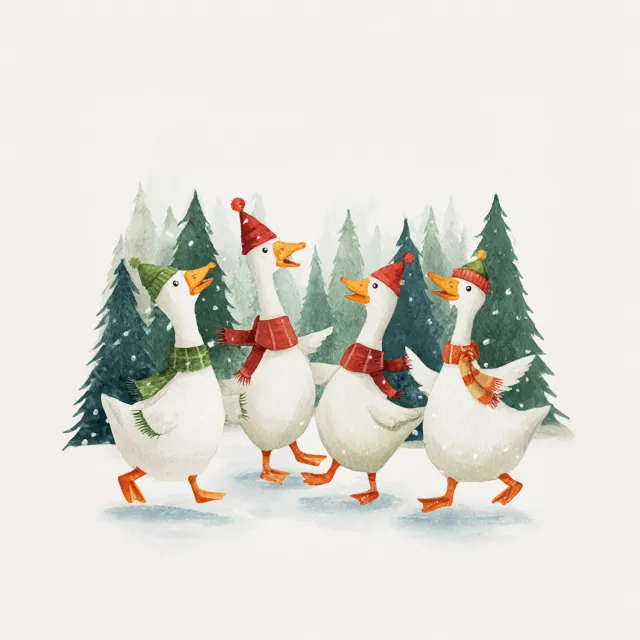 Kissen Frohe Gänse Weihnachten