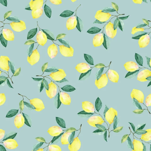 Tischläufer Zitronen Sommer icy morn blau