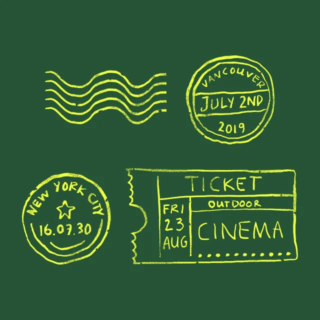 Kissen Exploring Summer Stamps