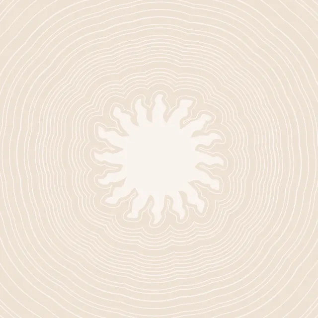 Kissen Sun Circle Waves beige