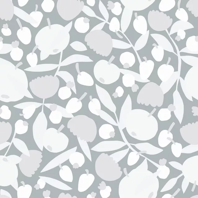Kissen Flora & Fruit grey