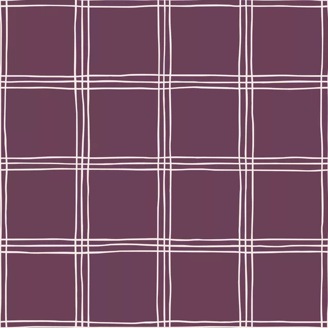 Kissen Karo Grid Muster Beige Pflaume