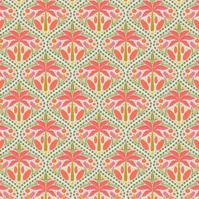 Tischdecke Tropical Summer Creme Pink