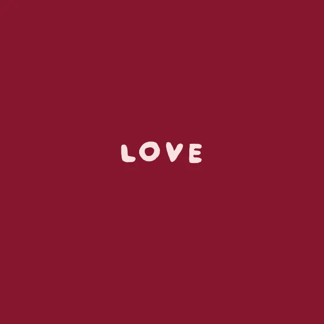 Kissen Picnic Typo Love Burgund