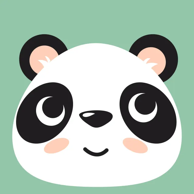 Bodenkissen Cute Panda Pandabär