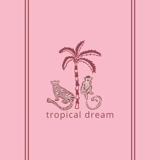 Kissen Tropical Dream rosa