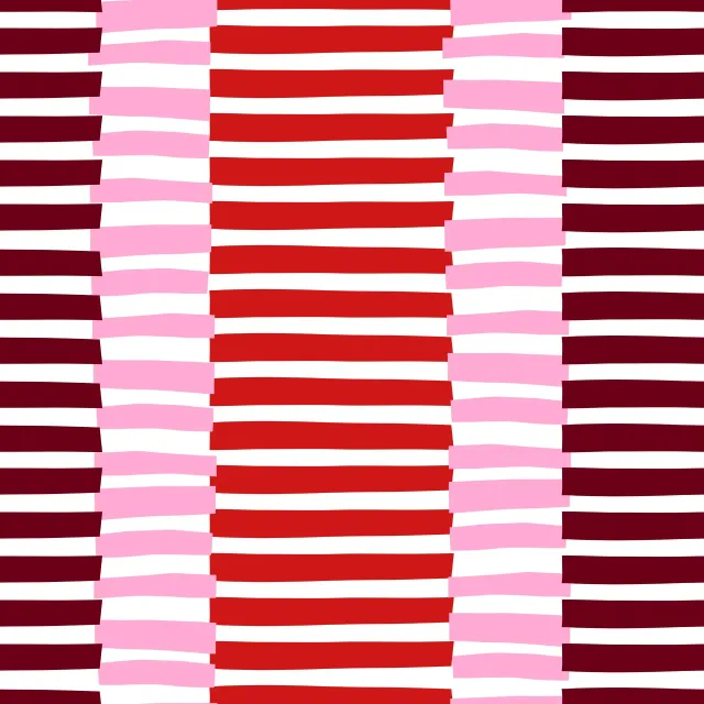 Dekovorhang Blütenpink Streifenmix