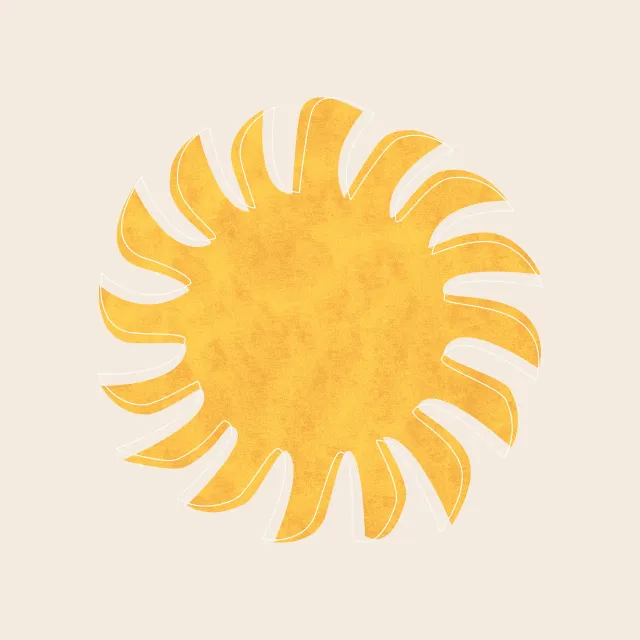 Kissen Abstract Sun yellow