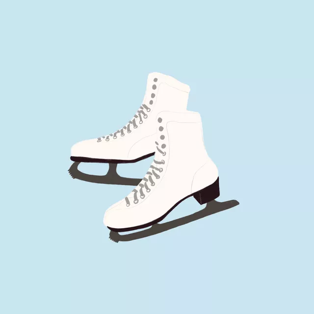Kissen Schlittschuhe