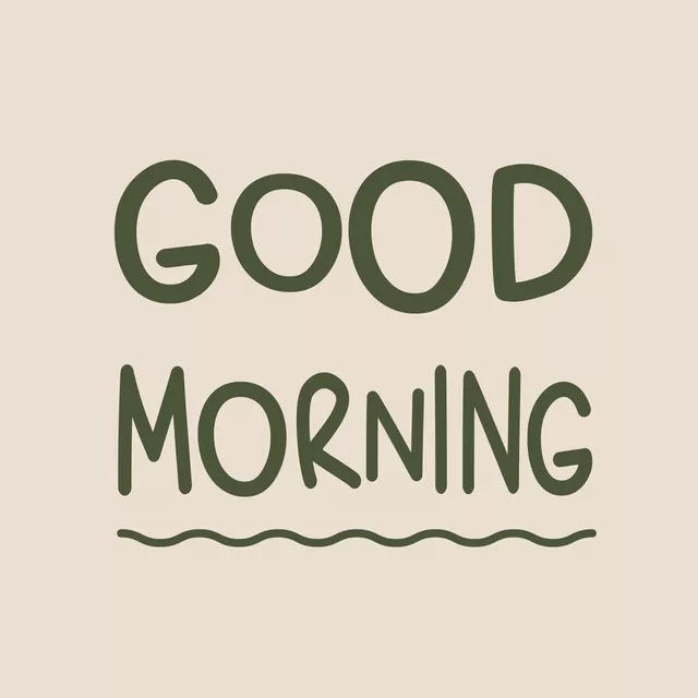 Kissen Good Morning beige